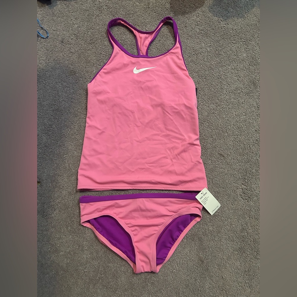 Pink & purple Nike kids tankini (size L) in kids.